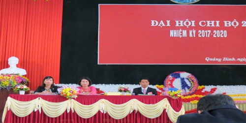 Đại hội chi bộ 2, Đảng bộ Trường Cao đẳng Kỹ thuật Công - Nông nghiệp Quảng Bình, nhiệm kỳ 2017 - 2020