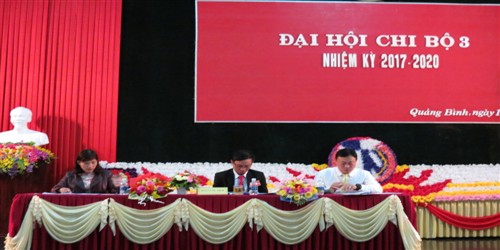 Đại hội chi bộ 3, Đảng bộ Trường Cao đẳng Kỹ thuật Công - Nông nghiệp Quảng Bình, nhiệm kỳ 2017 - 2020
