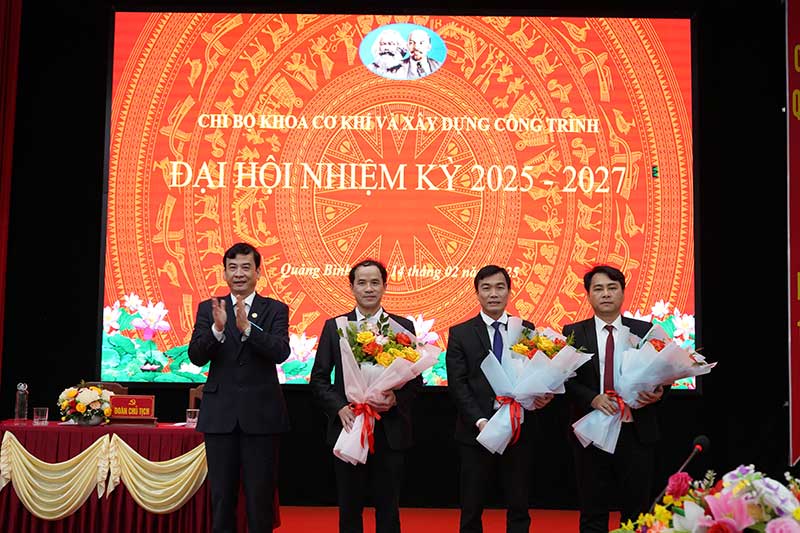 Tổ chức thành công đại hội điểm Chi bộ Khoa Cơ khí và Xây dựng công trình, nhiệm kỳ 2025 - 2027
