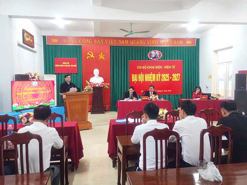 Đại hội Chi bộ khoa Điện - Điện tử, nhiệm kỳ 2025 - 2027
